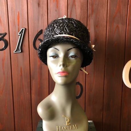 60’S FLOWER&TULLE DESIGN SUMMER HAT [HP-0380]