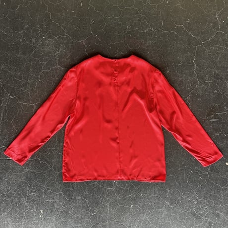 90’S DESIGN SATIN BLOUSE [S-3057]