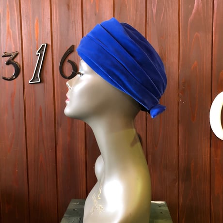 60’S VELOUR TURBAN HAT [S-3062]