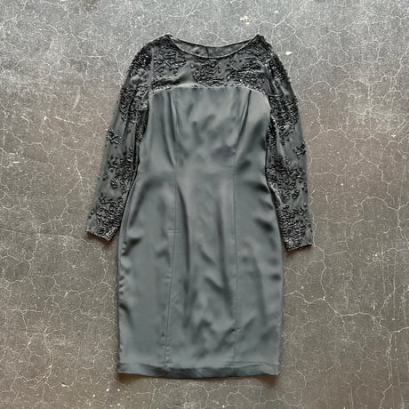 BEADS EMBREIDERY DRESS [S-2366]