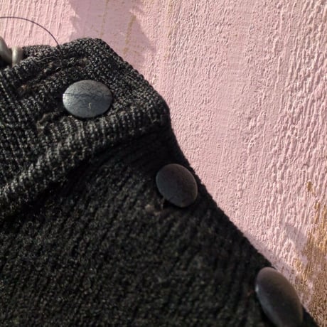 50’S "BALISE" BLACK WOOL MARINE KNIT [S-4009]