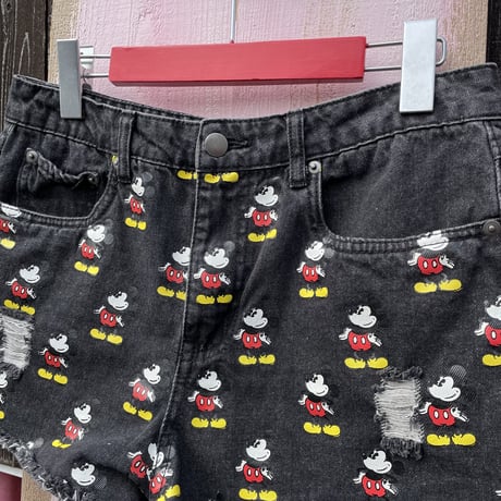 MICKEYMOUSE CUTOFF SHORT PANTS [S-0844]