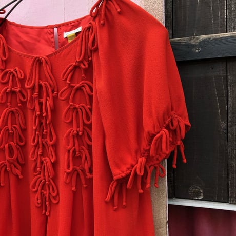 RIBBON DESIGN SILK BLOUSE [S-1456]