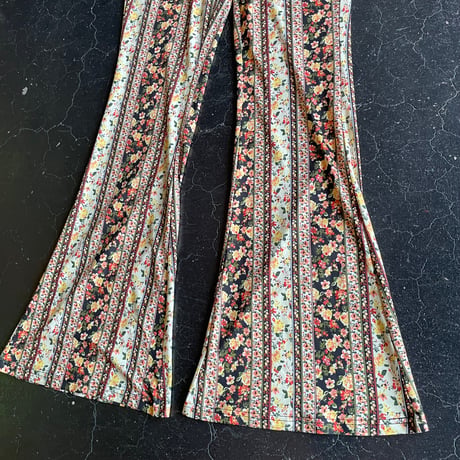FLOWER STRIPE FLARE PANTS [S-5310]