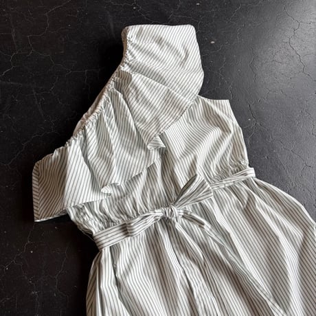 ONE SHOULDER STRIPE DRESS [S-2983]