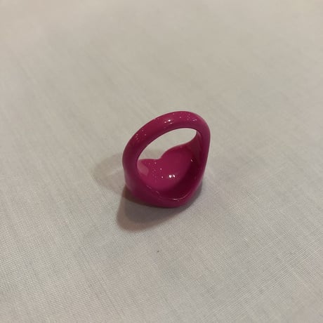 80’S MAGENTA HEART RING [S-2152]