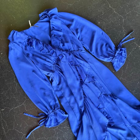 FRILL SHEER ASYMMETRY DRESS [S-3833]