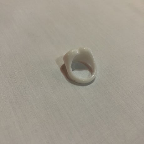 80’S WHITE HEART RING [S-2152]