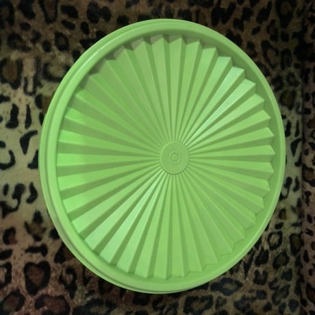 70's "TUPPERWARE" GREEN CANISTER [J-204]