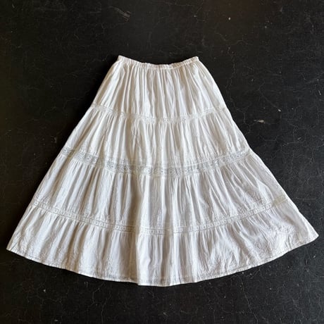 EMBROIDERY INDIA COTTON SKIRT [S-3769]