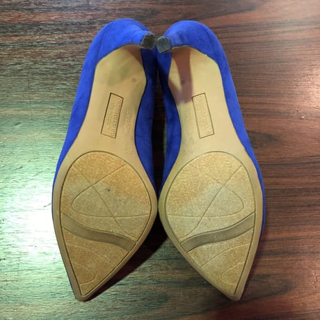 BLUE FAKE SUEDE PUMPS 23.5㎝ [S-0702]
