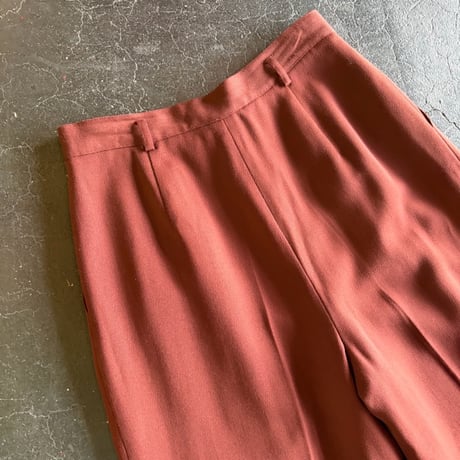 WOOL TUCK PANTS [S-0942]