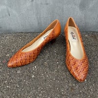 MESH LEATHER PUMPS 24.0㎝ [S-5037]