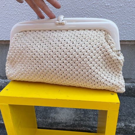 70’S COTTON CROCHET BAG [S-6249]