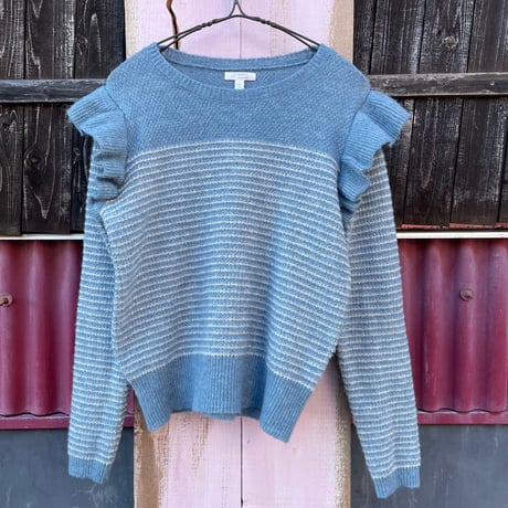 BORDER FRILL KNIT [S-0880]