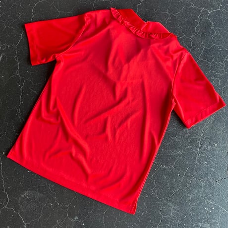 70’S FRILL COLLAR POLY SHIRT [S-3666]