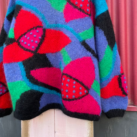 90’S WOOL×MOHAIR CRAZY KNIT [S-0681]