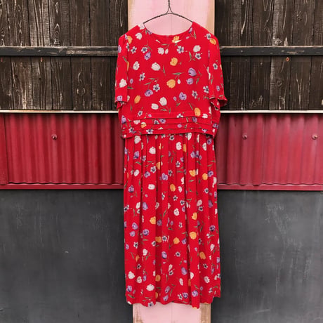 FLOWER LAYERED DESIGN DRESS [S-3002]