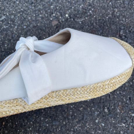 STRAW  RIBBON SANDAL 23.5cm [S-3401]