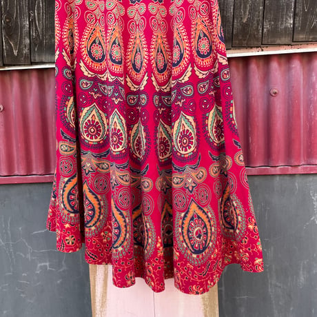 ETHNIC COTTON LONG SKIRT [S-7485]