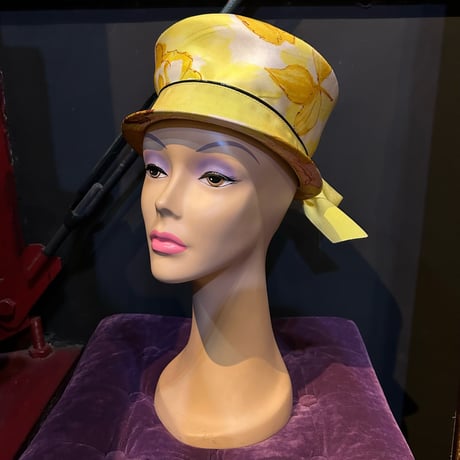 60’S FLOWER DESIGN HAT [HP-0396]