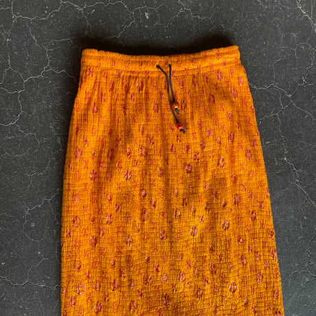 INDIA FABRIC SHIRRING SKIRT [S-0251]