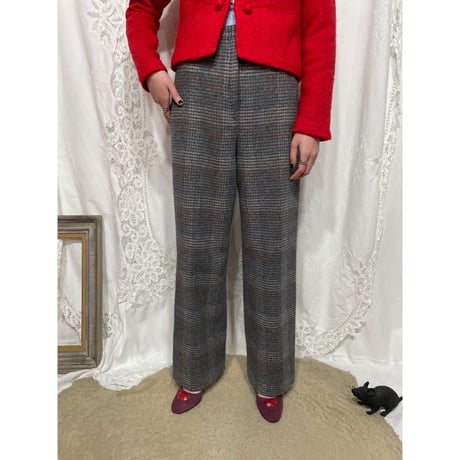 70’S CHECK WOOL PANTS [S-2819]