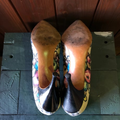PAINT DESIGN FABRIC PUMPS 23.0cm[S-3197]