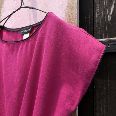 70’S BI-COLOR DESIGN DRESS [S-0786]