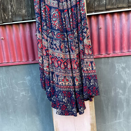 BIRD ETHNIC LONG SKIRT [S-7415]