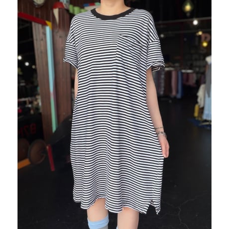 BORDER TEE DRESS [S-4158]