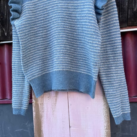 BORDER FRILL KNIT [S-0880]