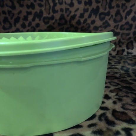 70's "TUPPERWARE" GREEN CANISTER [J-205]