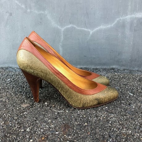 "CASADEI" LEATHER PUMPS 23.5㎝ [S-4240]