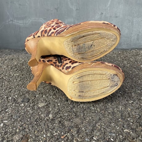LEOPARD SHORT BOOTS 23.0㎝ [S-4105]