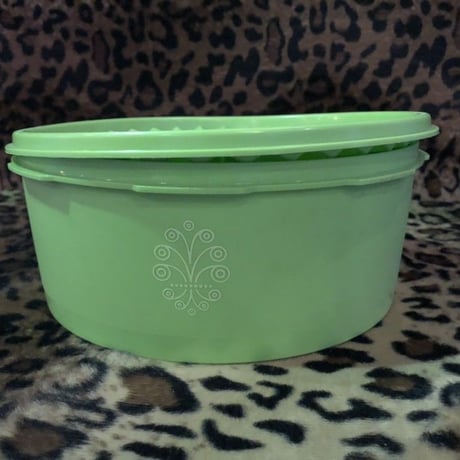 70's "TUPPERWARE" GREEN CANISTER [J-205]