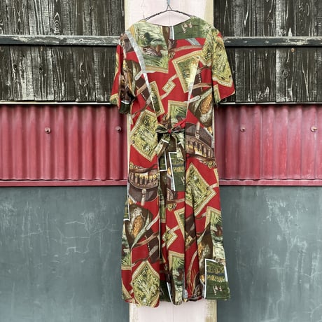 HUNTING PRINT DRESS [S-2733]