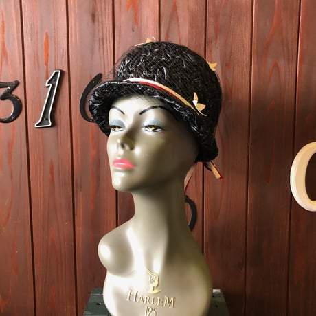 60’S FLOWER&TULLE DESIGN SUMMER HAT [HP-0380]