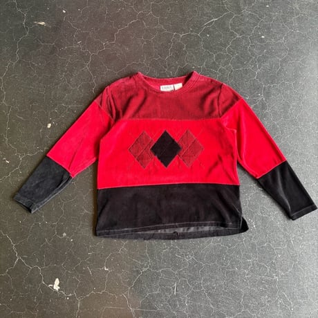 ARGYLE VELOUR TOPS [S-0825]
