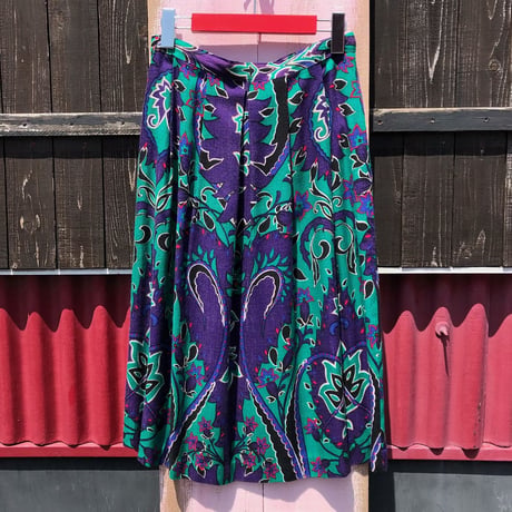 80’S FLOWER PRINT SKIRT [S-1823]