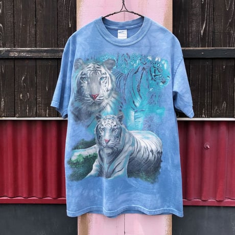 TIGER PRINT TIE DYE TEE [S-2966]