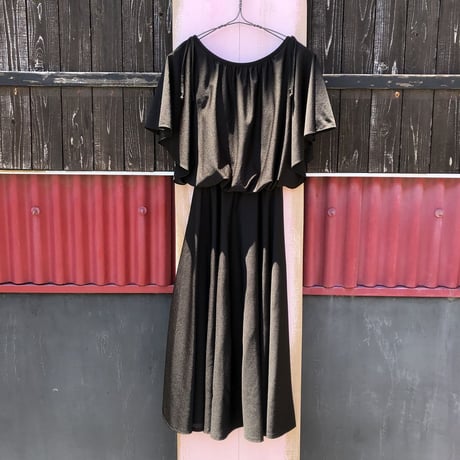 70’S SLIT SLEEVE POLY DRESS [S-2003]