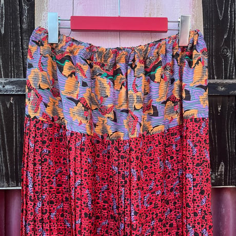 80’S POP PATTERN SEE-THROUGH SKIRT [S-1300]