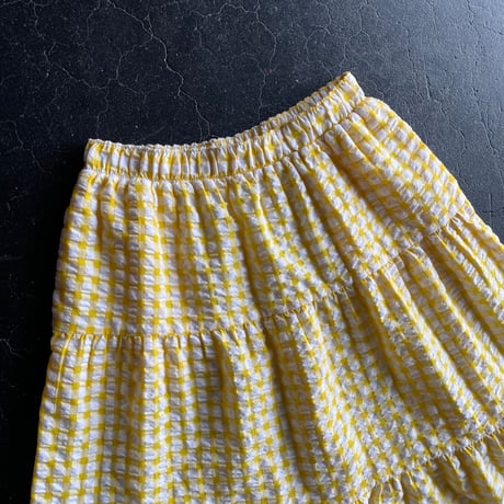 CHECK TIERED SKIRT [S-4016]