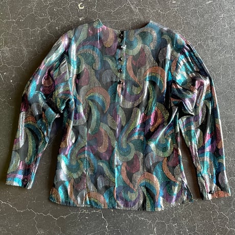 80’S GLITTER SHEER BLOUSE [S-1423]