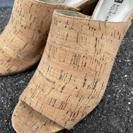 CORK DESIGN HEEL SANDAL 27.0cm [S-6418]
