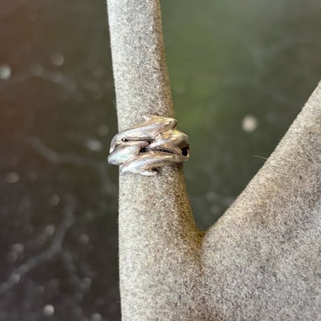 SILVER 925 DOLPHIN MOTIF RING [S-4298]