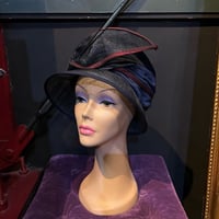 60’S VELOUR×MESH DESIGN DRESS HAT [S-3034]