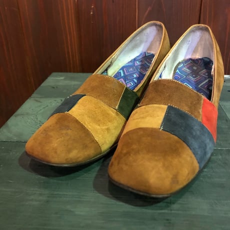 PATCHWORK DESIGN PUMPS 23.0cm [S-3239]