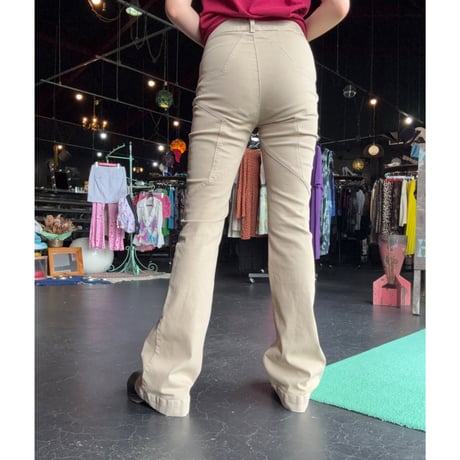 BACK STAR FLARE STRETCH PANTS [S-3862]